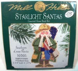 Kit de adornos de cuentas Southern Cross Santa Mill Hill 2000 Starlight Santas - MHNS5 - Imagen 1 de 2