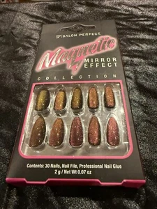 Salon Perfect Magnetic Mirror Effect Nail Set of 30~Includes Free Gifts💝 - Picture 1 of 3