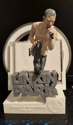 Linkin Park Chester Bennington Rock band Figurine Statuette 200mm with CD holder - Image 1 of 4