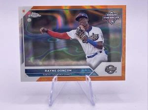 2023 Topps Pro Debut - Chrome #PDC-23 Rayne Doncon Orange Lava /25 - Picture 1 of 2