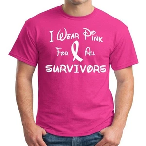T-Shirt I Wear Pink For All SURVIVORS Survivor Breast Cancer Awareness Tee Shirt - Bild 1 von 2