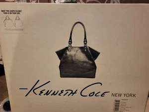 kenneth cole tote bag black leather - Picture 1 of 3
