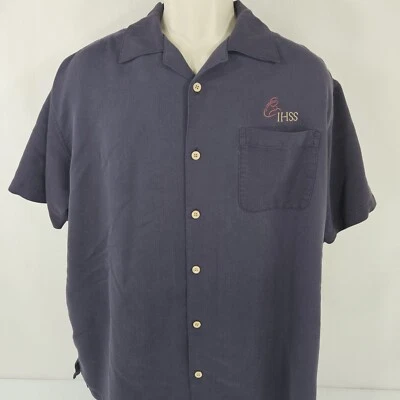 Camisa Harriton IHSS Hombres Botones Cuellos Manga Corta Bolsillo Talla Grande Negra Foto 1 de 4