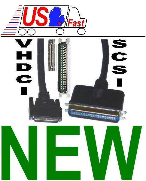 6ft long ULTRA .8mm 68pin VHDCI~Centronics 50pin external SCSI Cable/Cord/Wire - Image 1 of 1
