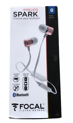 Focal Spark Wireless Bluetooth Earbuds Rose Gold w/case NEW - Image 1 of 4
