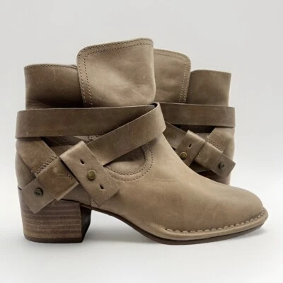NUEVOS UGG Botines de Cuero Elíseo Mujer 5.5 Sahara Cremallera Mocasín Occidental Foto 1 de 4