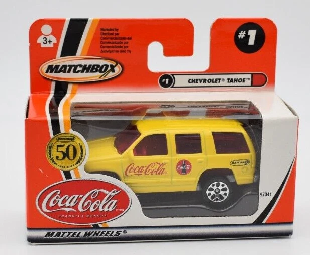 Matchbox Superfast Chevy Chevrolet Tahoe Coca Cola yellow China base MBX 1/64 - Image 1 of 2