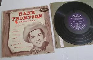 Hank Thompson - Favorites 10" LP Capitol Records 1952 H-9111 Vinyl SOLID VG+ - Foto 1 di 4