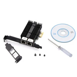 2.5Gbps PCI-E Network Adapter For Intel I226 Ethernet Dual RJ45 Port LAN Card - Picture 1 of 12