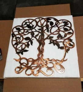 Metal wall art tree of life rustic wall Sculpture outdoor abstract wall decor - Picture 1 of 5