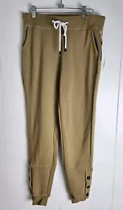 Reflex Sweatpants Women's Size L Here We Go Again Jogger With Buttons NWT Note! - Picture 1 of 13