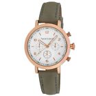 Vernier Women's Faux Chronograph Suede Strap Watch 3 Colors With Gift Box