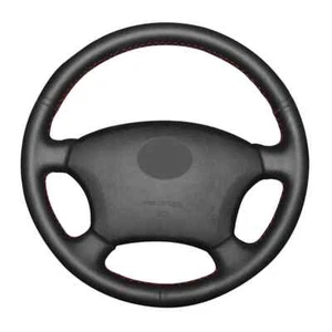 Hand-stitched Black Leather Steering Wheel Cover for Toyota Land Cruiser Prado - Picture 1 of 7