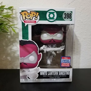 Funko Pop! Heroes #398 White Lantern Sinestro 2021 Virtual Funkon w/ Protector - Picture 1 of 6