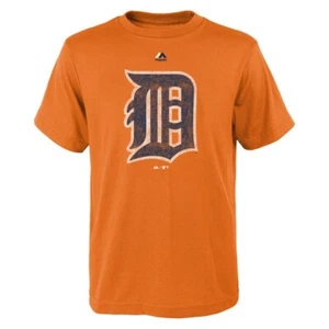 Majestic Youth Detroit Tigers Distressed Team Logo T-Shirt, Orange, XL (18) - Picture 1 of 7