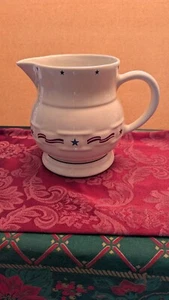 LONGABERGER LARGE POTTERY STARS & STRIPES PITCHER - BEAUTY - Picture 1 of 6