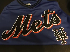 NY Mets Citi Field Stitches Classic Jersey V Neck Size Medium Embroidered Athele - Picture 1 of 12