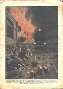 Incidente ferroviario. Domenica del Corriere 30/8/1936. Solo pagina - Imagen 1 de 1