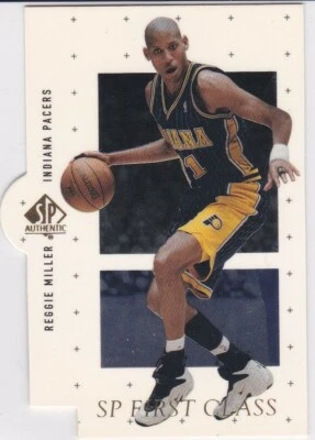 REGGIE MILLER 1999 SP Authentic FIRST CLASS Die-Cut Insert Card $$ PACERS RARE! - Image 1 of 2