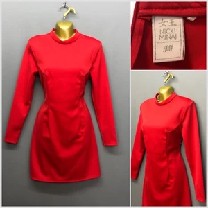 Nicki Minaj Red Mini Bodycon Curvy Dress Medium Jersey - Picture 1 of 12