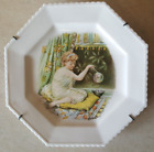 Rare, Child, Hand Painted 19Th Century Copeland Plate. Signed A.M.N. Sedgwick