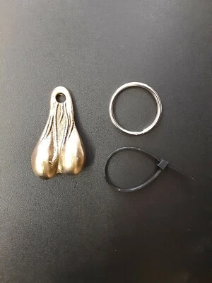 Biker Brass Balls (Gold color) Keychain 3D - Image 1 of 4