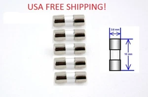 Set of 5 -  4A 125/250V Micro Glass Fuse 3.6 x 10mm - USA Free Shipping! - Picture 1 of 1
