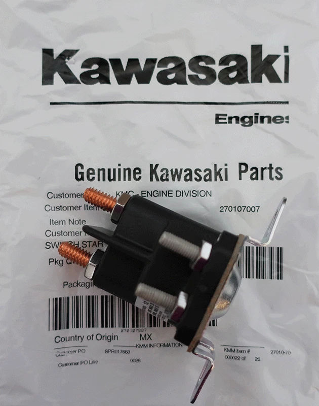 KAWASAKI STARTER SOLENOID 27010-7007, FR651V FR691V FS481V FS600V FX691V, 10B11 - Image 1 of 1