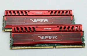 Kit of 2 Patriot Viper PV38G160C9KRD DDR3 1600MHz 8GB (2x4GB) 1.5V PD291-000197 - Picture 1 of 2