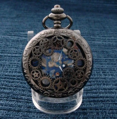 Reloj Bolsillo Steampunk Retro Goth Cog Acceptance Victorigoth Púrpura/Negro - ¡FUNCIONA! Foto 1 de 4