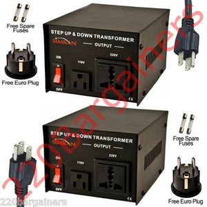 2x 100 Watt Step Up Down Transformer 220v or 110v - Picture 1 of 2