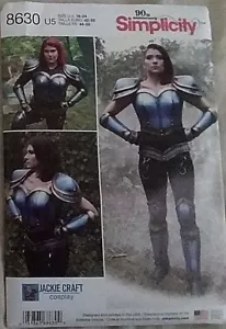 ARMADURA DE GUERRERO - CIENCIA FICCIÓN- FANTASÍA - DISFRACES DE MISSES (Talla 16 - 24) SIMPLICIDAD #8630 - Imagen 1 de 2