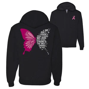 Being Strong Is The Only Option We Have Butterfly Zip Up Hoodie Sweatshirt - Picture 1 of 3