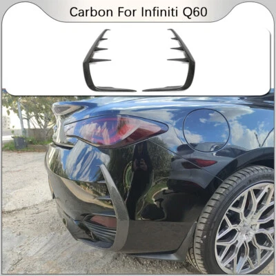 Aletas traseras de carbono Splitter Canards se adapta a Infiniti Q60 Coupe 2016-20 - Imagen 1 de 4