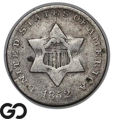 1852 Three Cent Silver Piece - Image 1 of 3