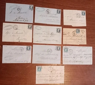 Vieux Courrier Napoléon Lot De 10 A Étudier - Photo 1/4