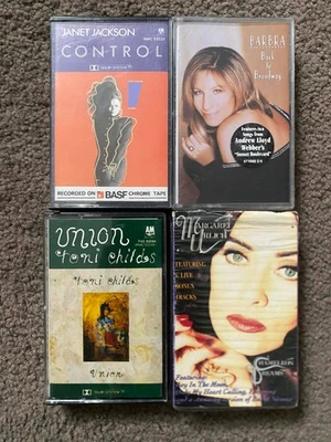Lote de 4 cintas de casete - Janet Jackson Control Barbara Streisand Urlich Childs Foto 1 de 3