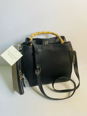 Annie Klein Satchel With Detachable Pouch Black - Image 1 of 4