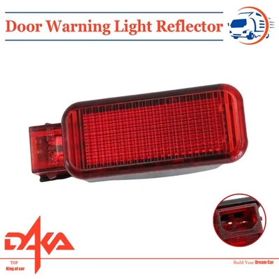 Luz de advertencia de puerta reflector lente roja lámpara de cortesía para 98-11 Audi A6 / Quattro Foto 1 de 4
