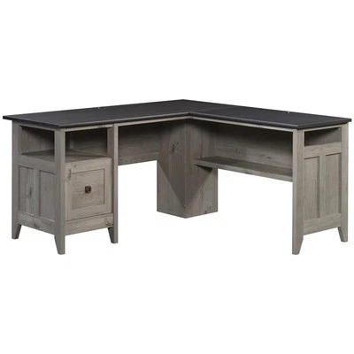 Sauder August Hill Engineered Wood L-Shaped Computer Desk in Mystic Oak - Image 1 of 4
