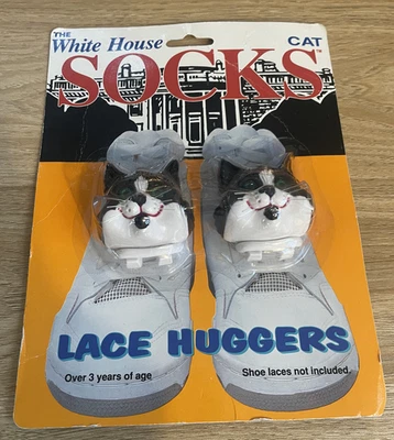 Sealed - Vintage - 1993 Socks The White House Cat Shoe Lace Huggers Lace Clasps - Image 1 of 4