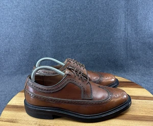 Executive Imperials by Mason Flügelspitze genarbtes braunes Leder Oxford USA Herren 7E - Bild 1 von 11