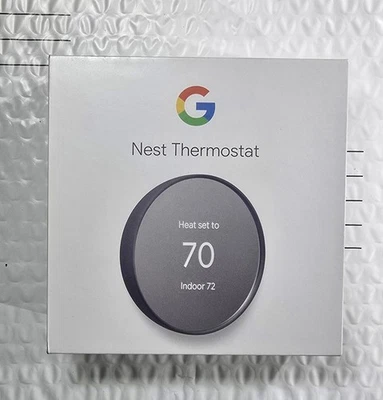 GOOGLE NEST SMART WIFI THERMOSTAT ALEXA  (CHARCOAL) GA02081 NEW SEALED FREE SHIP - Image 1 of 4