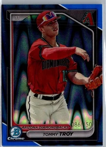 2024 Bowman Chrome Prospects Blue RayWave Refractor /150 Tommy Troy #BCP-76 - Bild 1 von 2