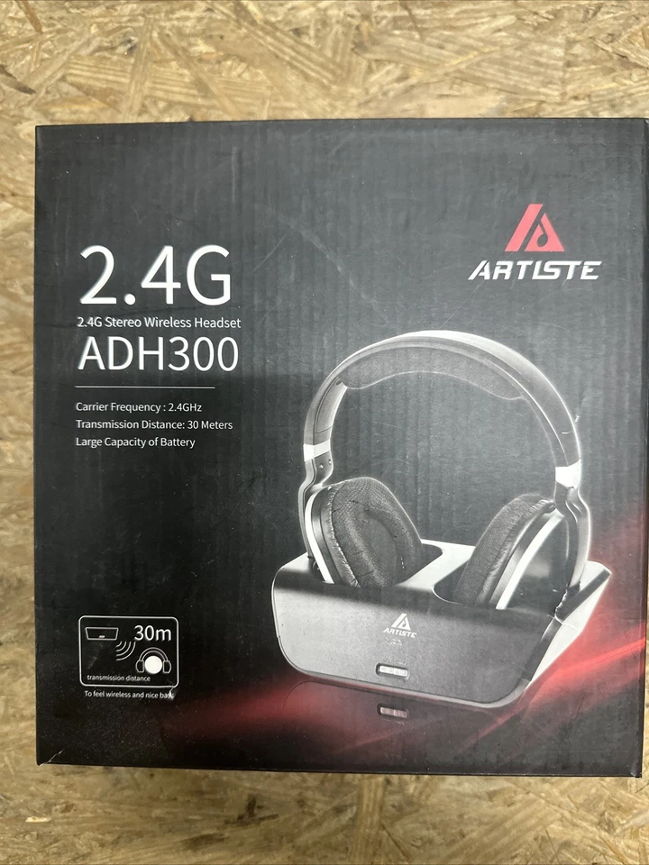 Artiste 2.4G стерео беспроводная гарнитура наушники ADH300 30M расстояние новый - Изображение 1 из 1