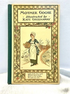Kate Greenaway MOTHER GOOSE FIRST EDITION 1881 Dust Jacket Old Nursery Rhymes - Picture 1 of 24