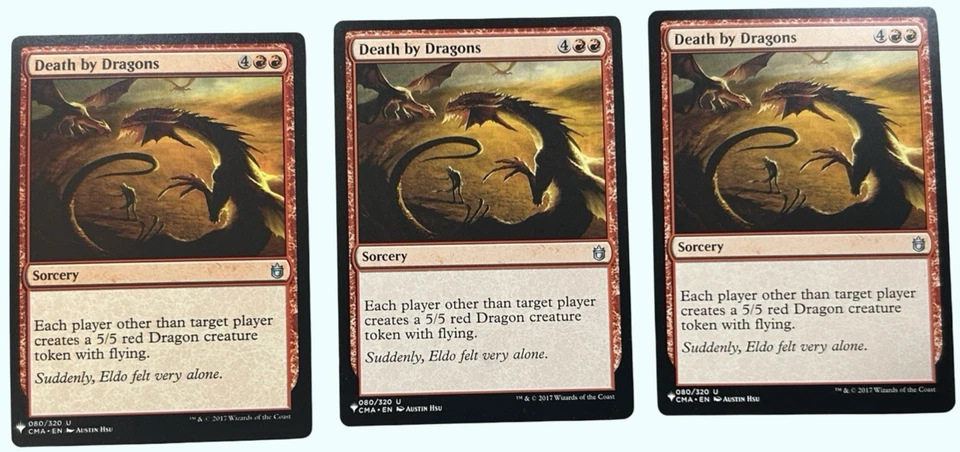 3X Death by Dragons, Mystery Booster, Near Mint, Magic the Gathering MTG - Image 1 of 1