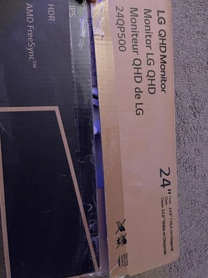 LG 24QP500-B 24'' QHD IPS HDR 10 FreeSync Monitor w/ Stand - lightly Used. - Image 1 of 4