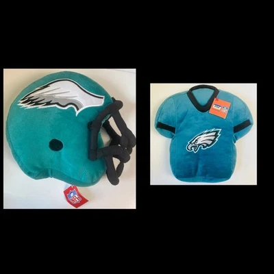 Casco y camiseta de fútbol americano Philadelphia Eagles 2 ALMOHADAS ACENTO con etiqueta NOS LEER Foto 1 de 4
