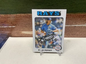Ryan Pepiot 2024 Topps Heritage #668 White Border Tampa Bay Rays - Imagen 1 de 2